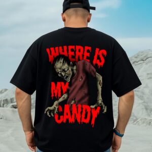 Cozziti Men’s Casual Oversized Tee with Bold Prints